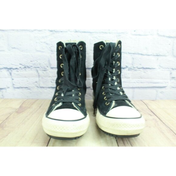 *Converse Chuck Taylor High-Rise Boot Back Zip Black Shoes Size 11.5 Inches - Picture 4 of 9